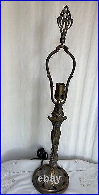 Antique cast iron table lamp