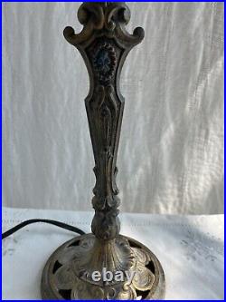 Antique cast iron table lamp