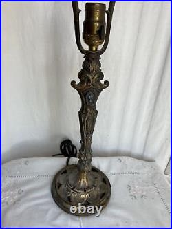 Antique cast iron table lamp