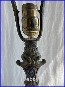 Antique cast iron table lamp