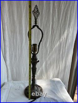 Antique cast iron table lamp