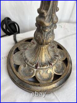 Antique cast iron table lamp