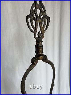 Antique cast iron table lamp