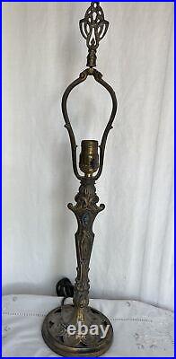 Antique cast iron table lamp