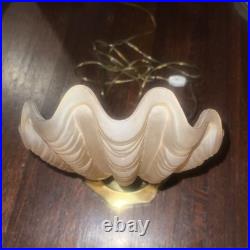Art Deco Table Lamp Odeon/Hollywood Regency Vintage Frosted Seashell 1930