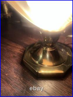 Art Deco Table Lamp Odeon/Hollywood Regency Vintage Frosted Seashell 1930
