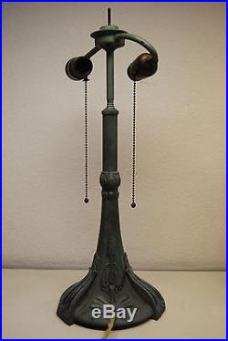 Art Nouveau Deco Jeweled Antique Vintage Tiffany Era Table Lamp Arts & Crafts
