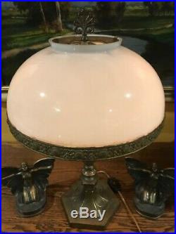 Arts crafts antique table lamp Victorian Vintage handel bradley hubbard era NR