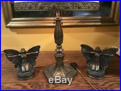 Arts crafts antique table lamp Victorian Vintage handel bradley hubbard era NR