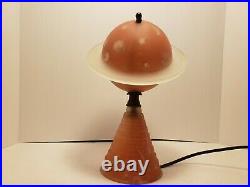 Authentic Antique 1939 World's Fair Collectible Saturn Lamp Houze Glass Works