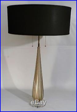 BAROVIER & TOSO VINTAGE SCULPTURAL ITALIAN ART GLASS TABLE LAMP 1950s