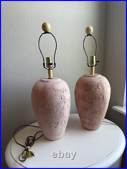 BEAUTIFUL Vintage 80's/Post Modern Clay/Teracotta Lamp Pier 1