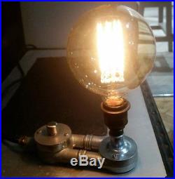 Bespoke Industrial Dimmable Vintage Conduit Lamp. Made to order Read Description