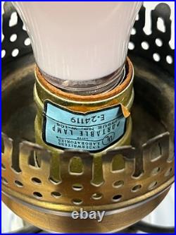 Blue Floral Glass Vintage Table Lamp 3-Way Light 23 Tall TESTED Blue Floral Glass Vintage Table Lamp 3-Way Light 23 Tall TESTED