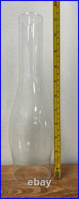 Blue Floral Glass Vintage Table Lamp 3-Way Light 23 Tall TESTED