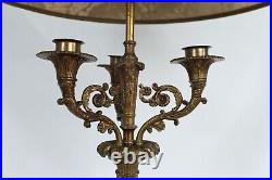Candelabra Bronze Table Lamp With Shade