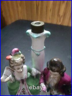 Ceramic Figurine Table Lamp Stand Made In Germany Vintage Rare Man and Woman