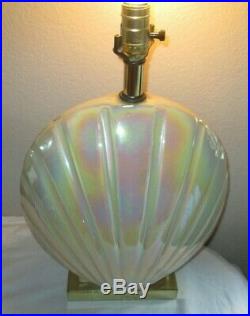 Ceramic Mother Of Pearl, Vintage Art Deco Sea Shell, Clam Table Lamp