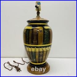 Ceramic Table Lamp. 18 inch Tall. Vintage Hand Painted Art Lamp. Home Lighting