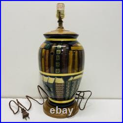 Ceramic Table Lamp. 18 inch Tall. Vintage Hand Painted Art Lamp. Home Lighting