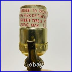 Ceramic Table Lamp. 18 inch Tall. Vintage Hand Painted Art Lamp. Home Lighting