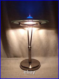 Cool Vintage 2002 Lite Source LS-3569 Sparks 17.5 Inch Dimmable UFO Table Lamp