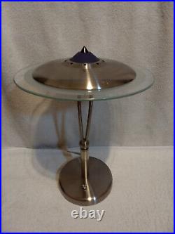 Cool Vintage 2002 Lite Source LS-3569 Sparks 17.5 Inch Dimmable UFO Table Lamp