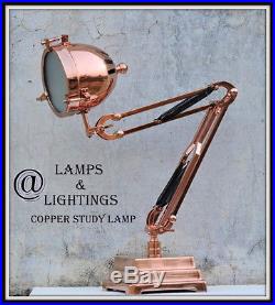 Copper Antique Adjustable Brass Vintage Desk Lamp Nautical Industrial Lighting