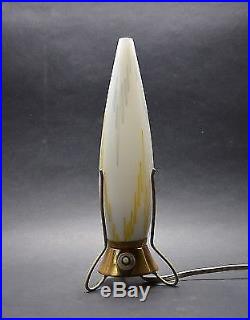 Czech Table Lamp Atomic Space Age Rocket Vintage 1960s Marked