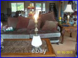EF & EF Industries Electric Vtg Hollywood Regency White Bubble Table Lamp #338