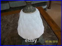 EF & EF Industries Electric Vtg Hollywood Regency White Bubble Table Lamp #338