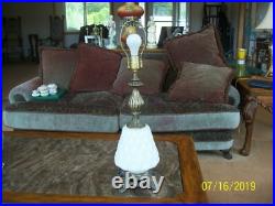 EF & EF Industries Electric Vtg Hollywood Regency White Bubble Table Lamp #338