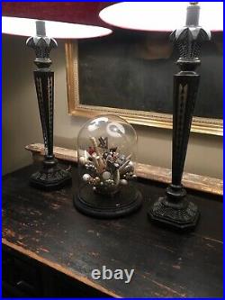 Elegant Pair Of Large Vintage Deco Style Oka Inspired Table Lamps