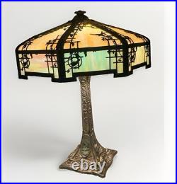 Empire Dual Socket Bird And Swan 24 Table Lamp With Metal Overlay
