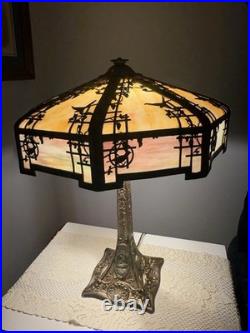 Empire Dual Socket Bird And Swan 24 Table Lamp With Metal Overlay