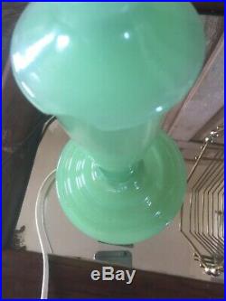 Enchanting Vintage 1930s Jadeite Lamp Milky Green Glass