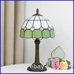 European Style Retro Glass Table Lamp Vintage Classical Bedside Desk Light