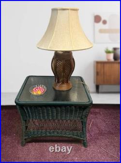 Exclusive Vintage Rattan Table Lamp For Home Office and Natural Décor