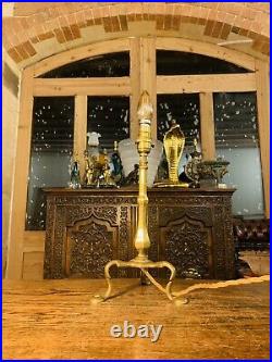 Faraday & Sons Brass Pullman Coach Table Lamp, Edwardian Antique