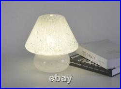 Feather murano glass mushroom lamp, 1970's Vintage Mushroom Lamp