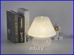 Feather murano glass mushroom lamp, 1970's Vintage Mushroom Lamp