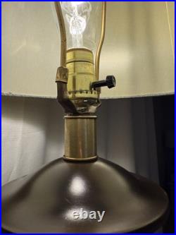 Frederick Cooper Hand-Painted Ceramic Table Lamp Vintage Asian-Inspired & Shad