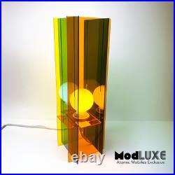 GORGEOUS 4-TONE Sculptural Modern Art Lamp Handmade 18x6 MCM Mid Century Retro GORGEOUS 4-TONE Sculptural Modern Art Lamp Handmade 18x6 MCM Mid Century Retro