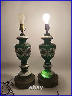 Green Antique Venetian Lamps