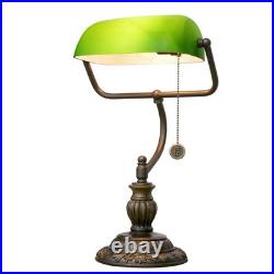Green Bankers Lamp Vintage Glass Banker's Desk Lamps with Bedroom Bedside Stu