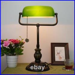Green Bankers Lamp Vintage Glass Banker's Desk Lamps with Bedroom Bedside Stu
