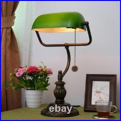 Green Bankers Lamp Vintage Glass Banker's Desk Lamps with Bedroom Bedside Stu