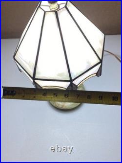 Green Onyx Round Table Lamp Vintage 16 Light & Shade