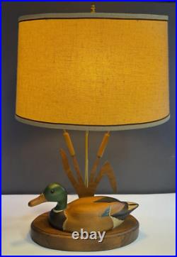 H Heap III Decoy Mallard Table Lamp Decoy Shop Freeport Maine Vintage
