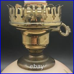 Hand Painted Double Ball Small Parlor/Boudoir 3-Way Electric Lamp c1960 USA 14t